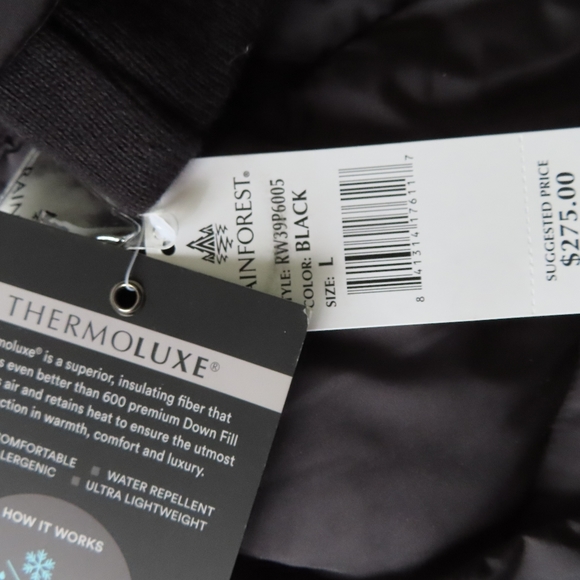 womens rainforest quilted puffer jacket coat L NWT - Picture 8 of 8